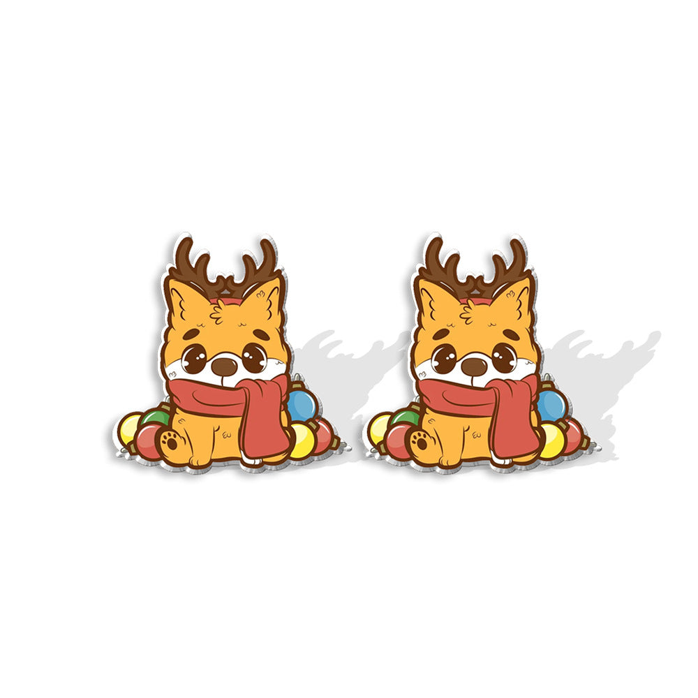 Wholesale Christmas Biscuit Man Elk Resin Earrings